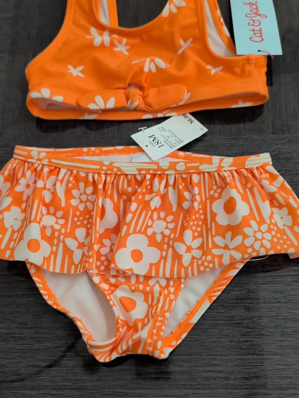 3 Piece Swimsuit Lot New Cat & Jack UPF 50+ RuffleButts Long Sleeve Girl 18/24M
